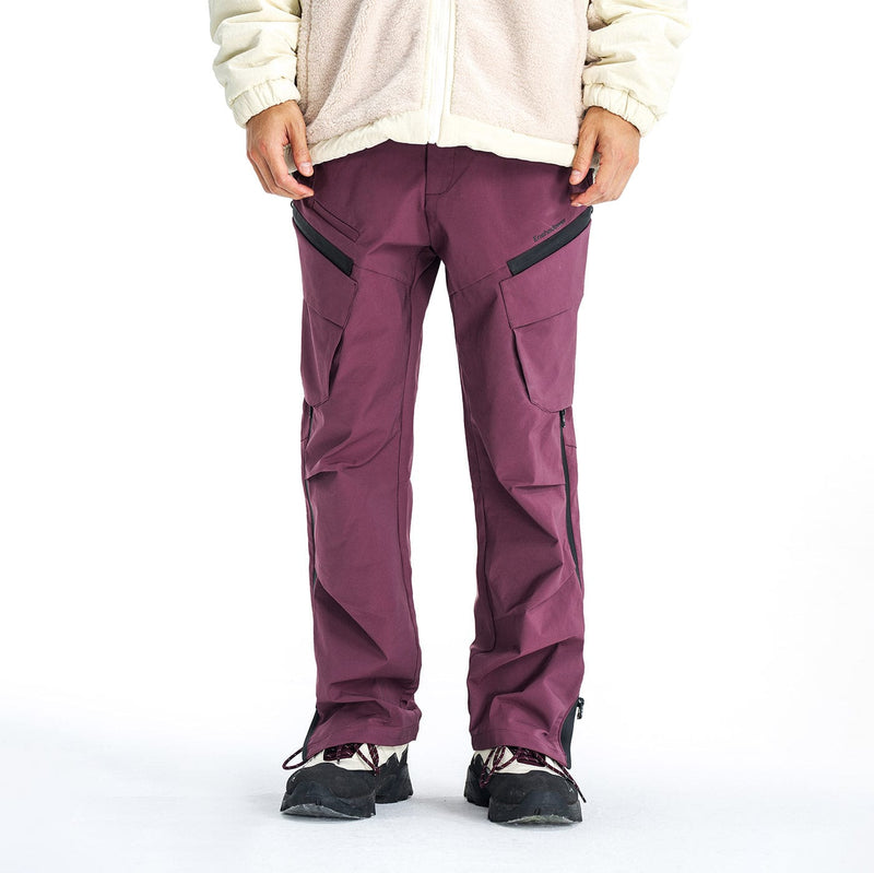 Water-proof Crinkled Cargo Ski Pants