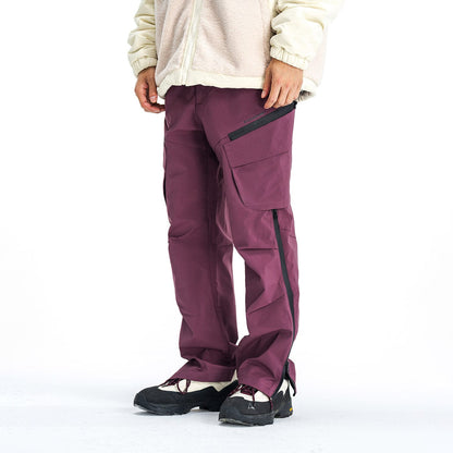 Water-proof Crinkled Cargo Ski Pants