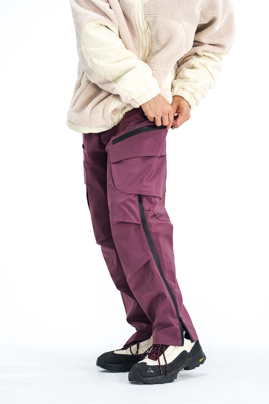Water-proof Crinkled Cargo Ski Pants