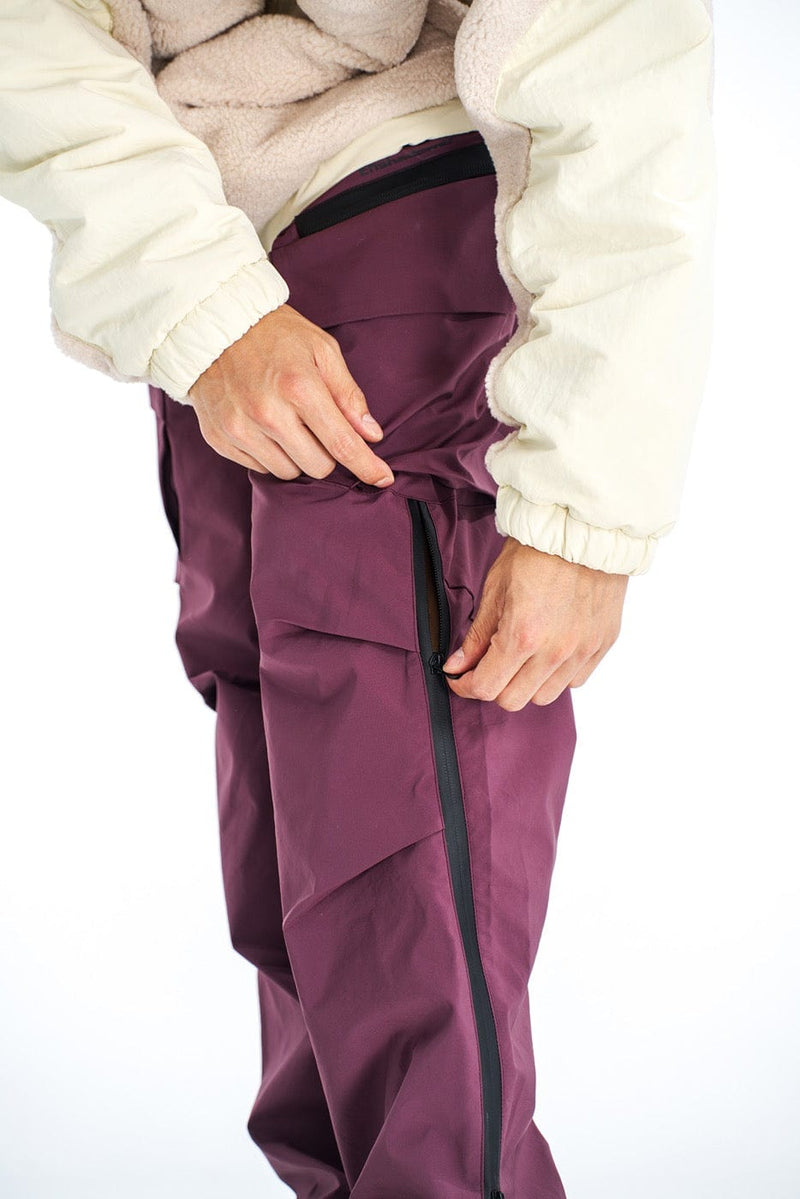 Water-proof Crinkled Cargo Ski Pants