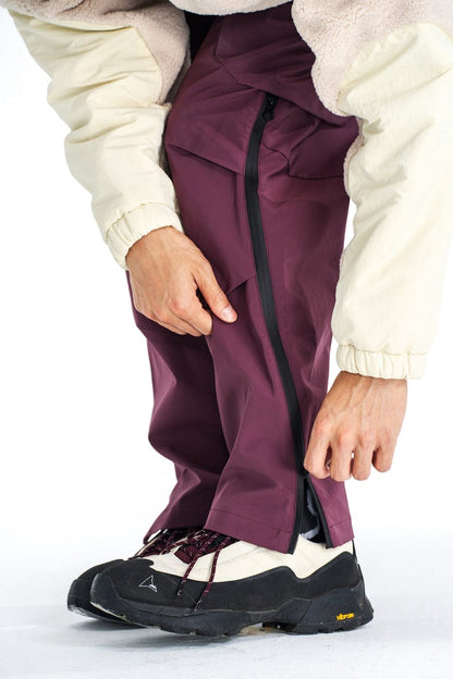 Water-proof Crinkled Cargo Ski Pants