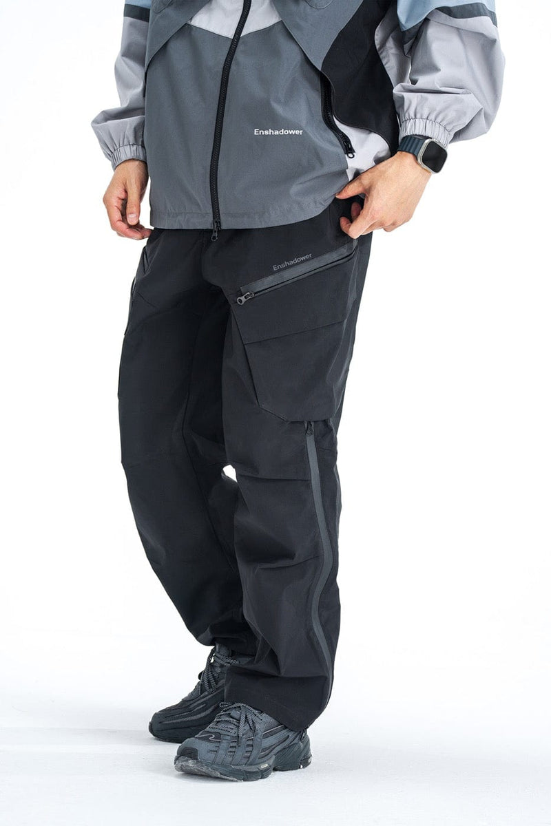 Water-proof Crinkled Cargo Ski Pants