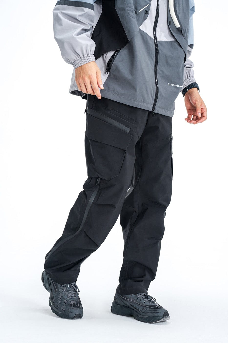 Water-proof Crinkled Cargo Ski Pants