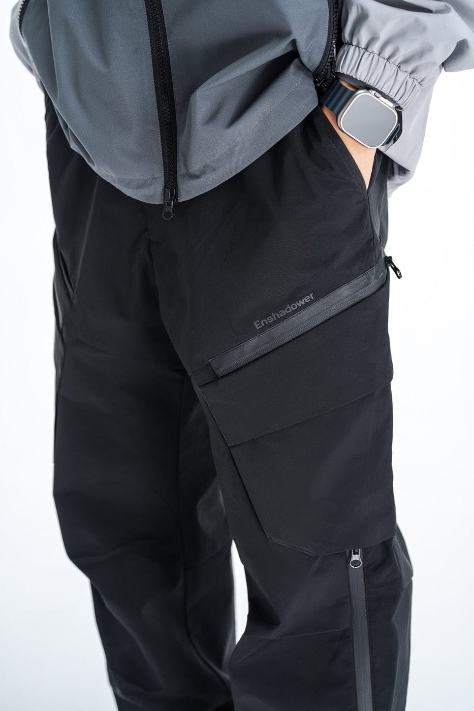 Water-proof Crinkled Cargo Ski Pants