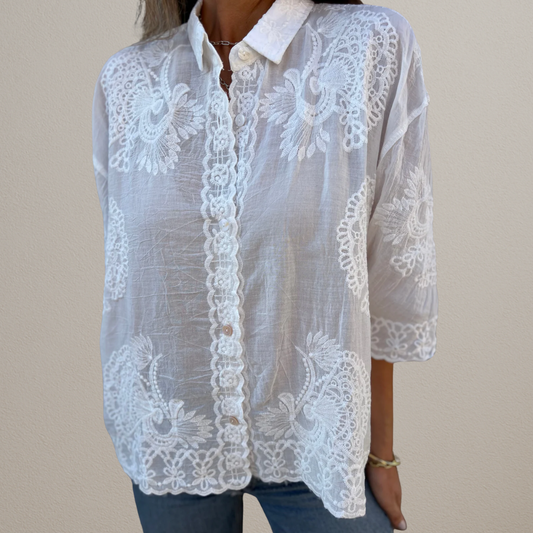 Eva | Luxurious Blouse With Pattern