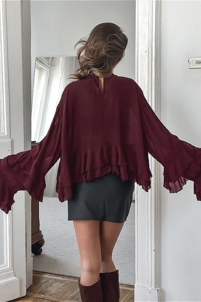 Ruffled Chiffon Blouse
