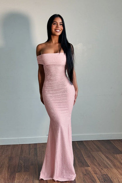 Off-shoulder Bodycon Maxi Dress