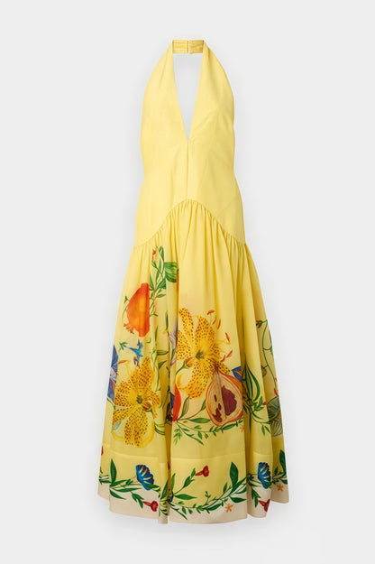 Hunte Yellow Backless Maxi Dress