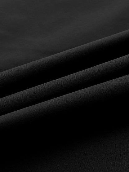 Long Sleeves Loose Color Split-joint V-neck Maxi Dresses