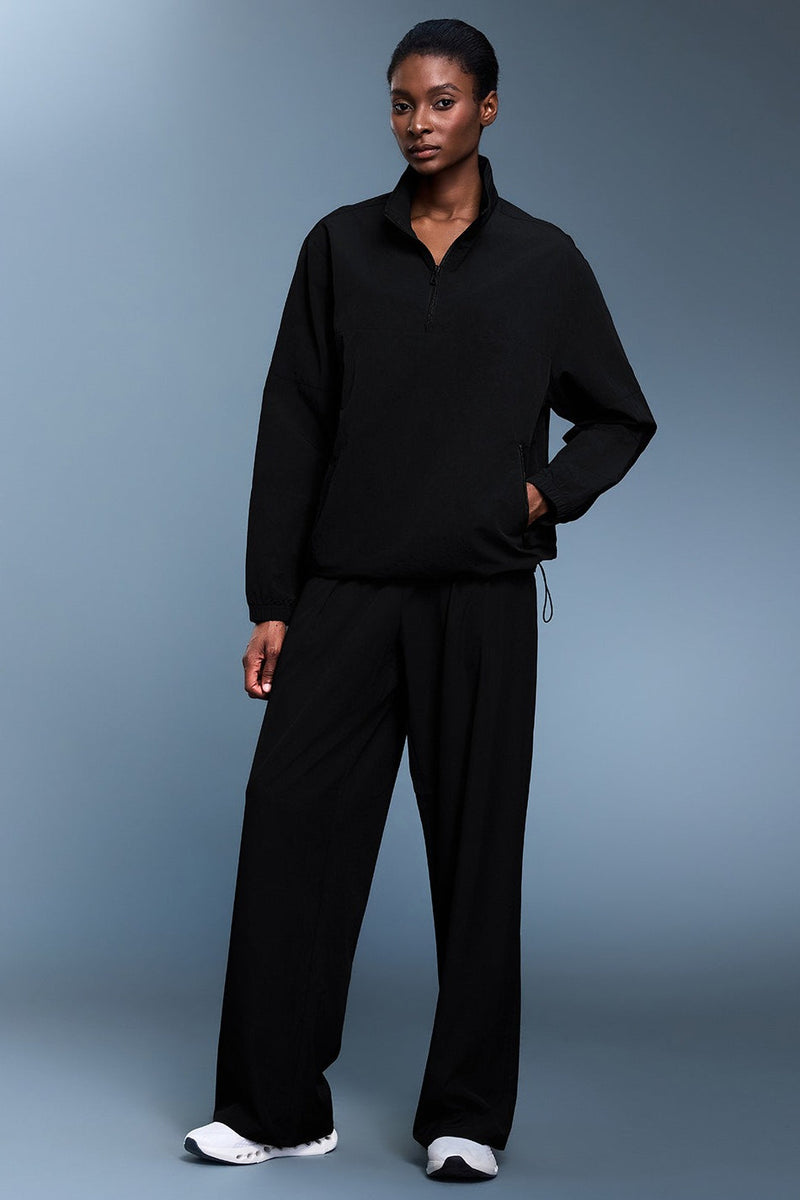 Athletic Half-zip Loose Sweatshirt