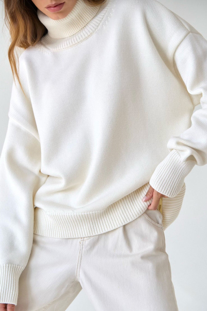 Basic Knit Turtleneck Sweater