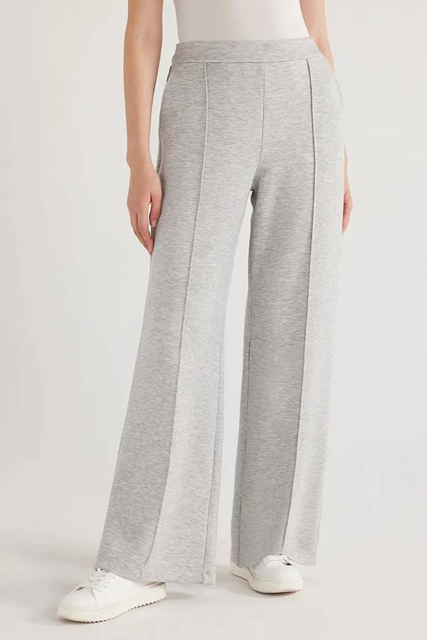 Weather Gets Cold Color V-neck Top and Elastic Waist Pocketed Lounge Pants Set