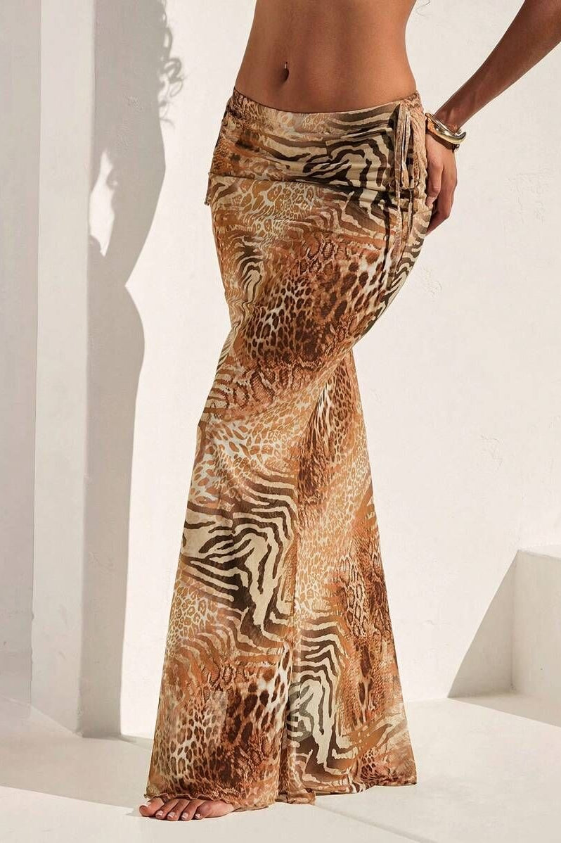 High Animal Pattern Skirt