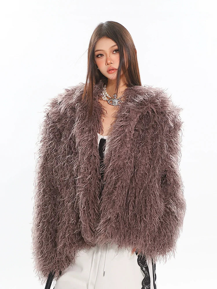 Shaggy Faux Fur Coat
