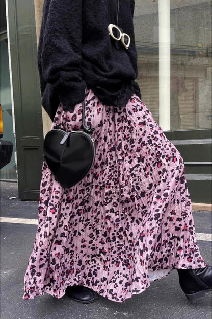 Leopard Midi Flare Skirt