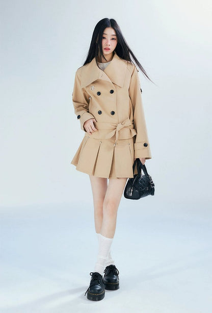 Double-breasted Belted Trench Coat
