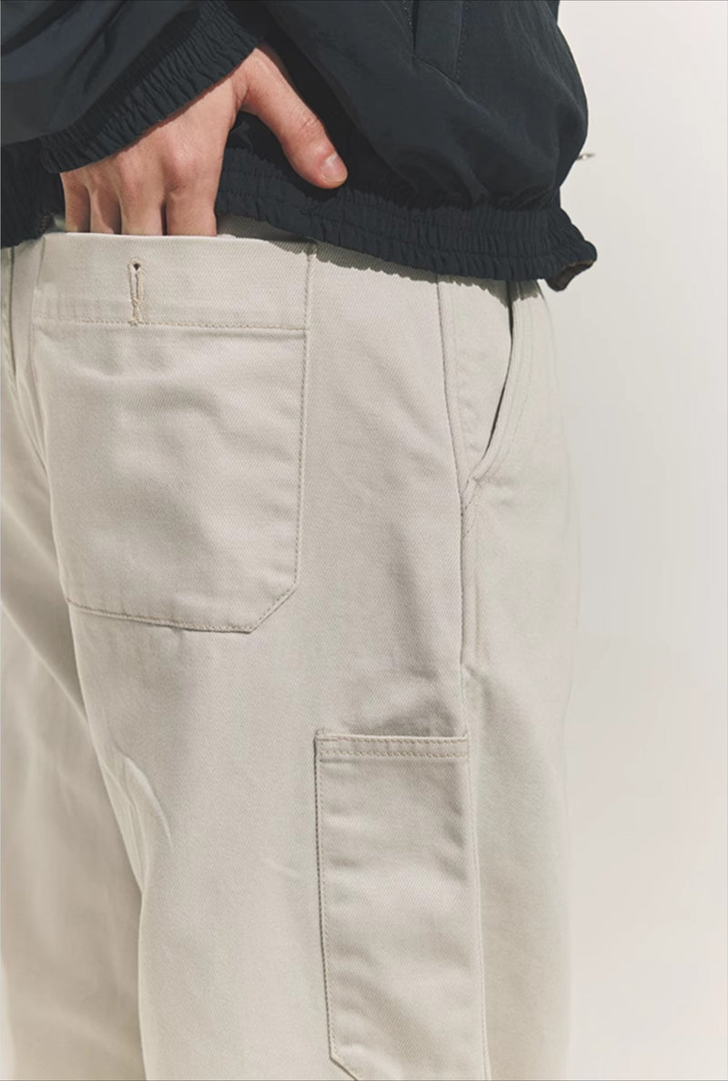 Wide-leg Straight Pantsx