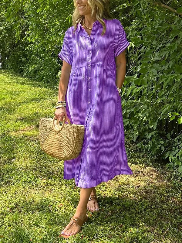 Jovie - Classic Striped Maxi Dress
