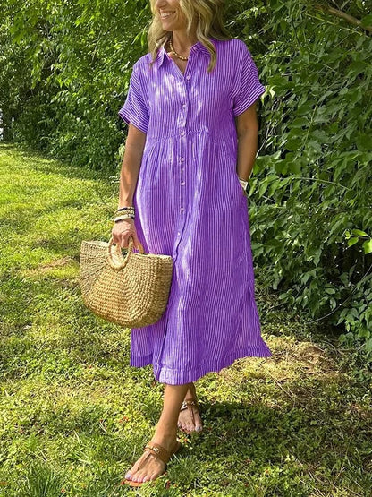 Jovie - Classic Striped Maxi Dress