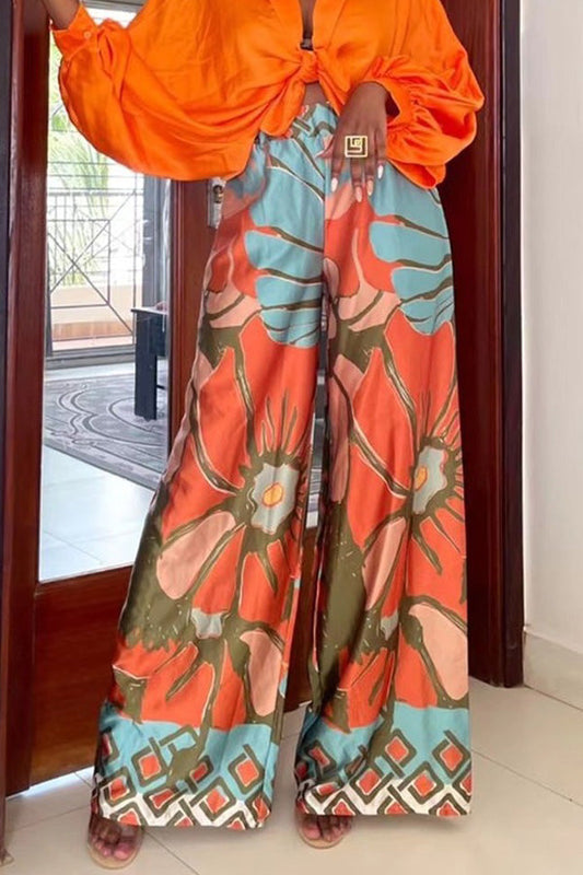 Home Loose Personality Wide-leg Pants