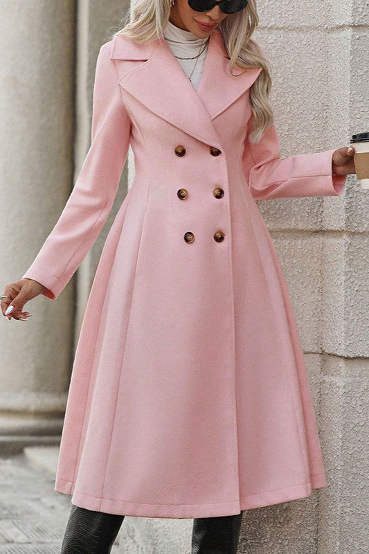 Double Breasted A-line Coat