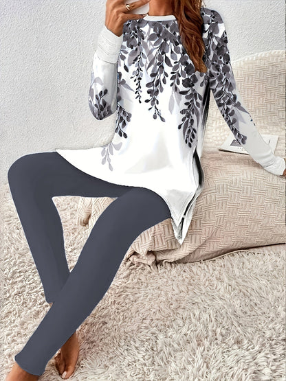 Lace-trimmed Two-piece Set