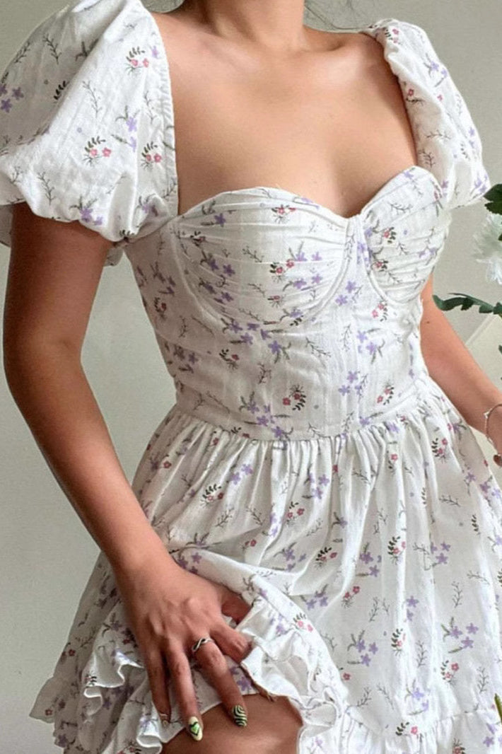 Ruched Waist Mini Dress