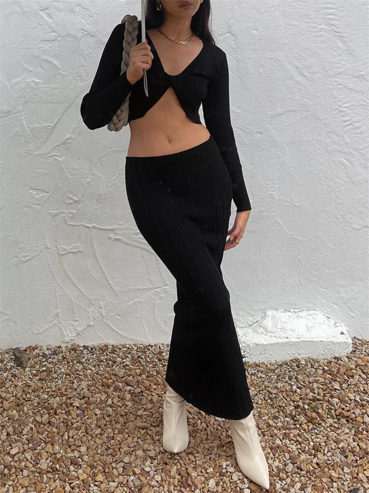 Summer Beach Cover-up Skirts for Ribbed Knit Maxi Skirt White Bodycon Dress Slim Bottom Cover Up Y2k Skirt