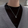 Stainless Steel Snake Bone Pendant Necklace