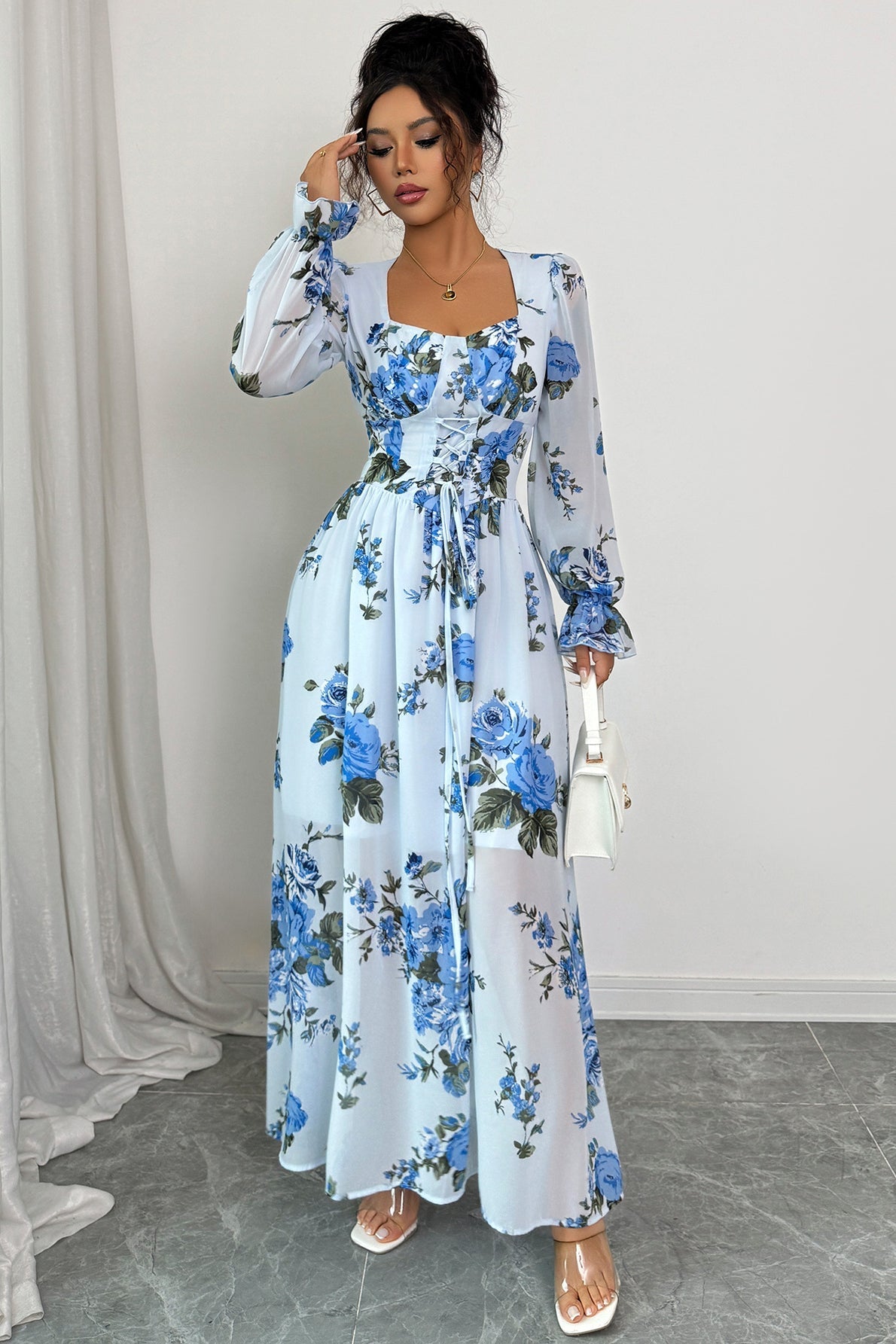 Simple Long Sleeve Maxi Dress