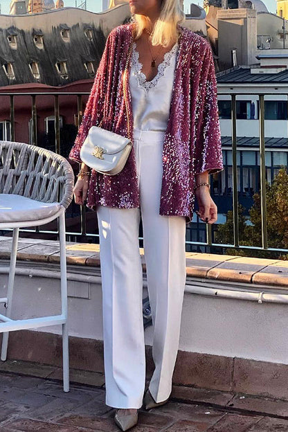 Sequined Cardigan Jacket