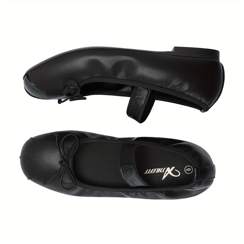 Flats, Foldable Ballet Flats for , Bowknot Round Toe Comfort Light Weight Slipon Dress Shoes