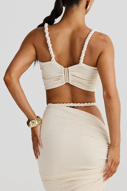 Alani | Cutout Ruched Maxi Skirt