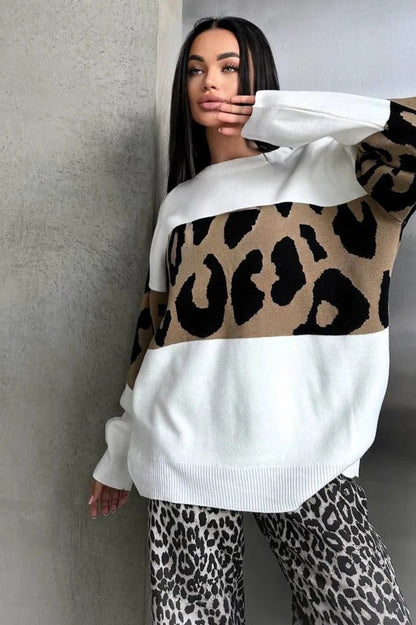 Leopard Knit Sweater