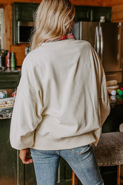 Christmas Claus Sequined Loose Sweatshirt
