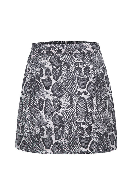 High-waist Zipper Autumn and Winter A-line Color Skirt