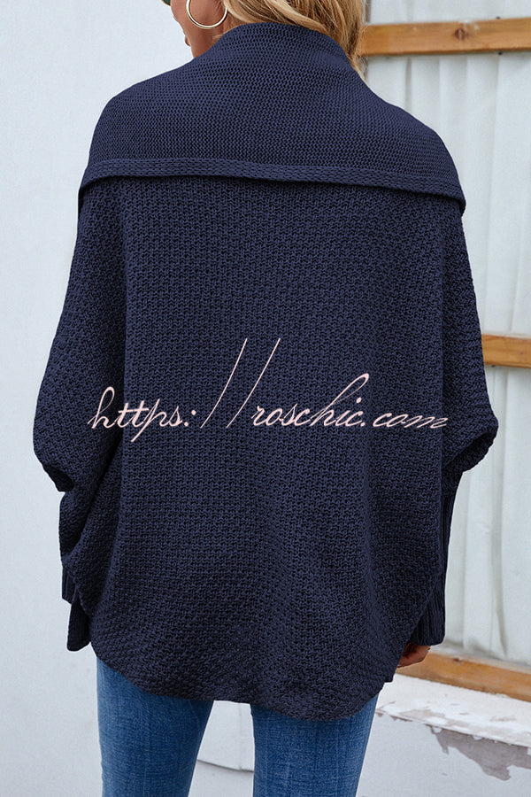Fidovit Round Neck Dolman Sleeve Cardigan