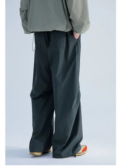 Loose Pleated Track Pants in Color