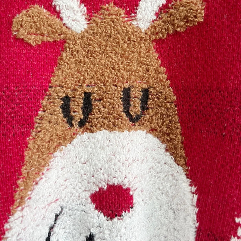 Thickened Raglan Sleeve Elk Christmas Tree Christmas Sweater