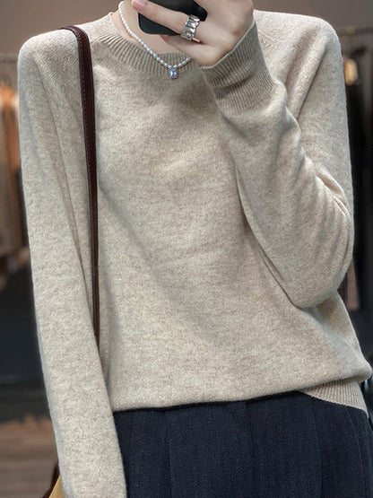 Blue Round-neck Long Sleeve Sweater An1059