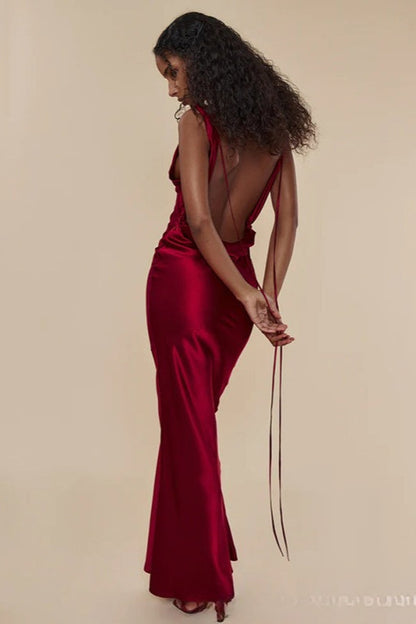 Backless Evening Maxi Dress