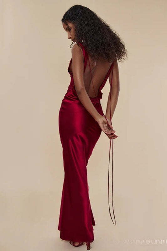 Backless Evening Maxi Dress