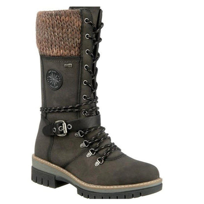 Mid Tube Square Heel Round Toe Martin Boots