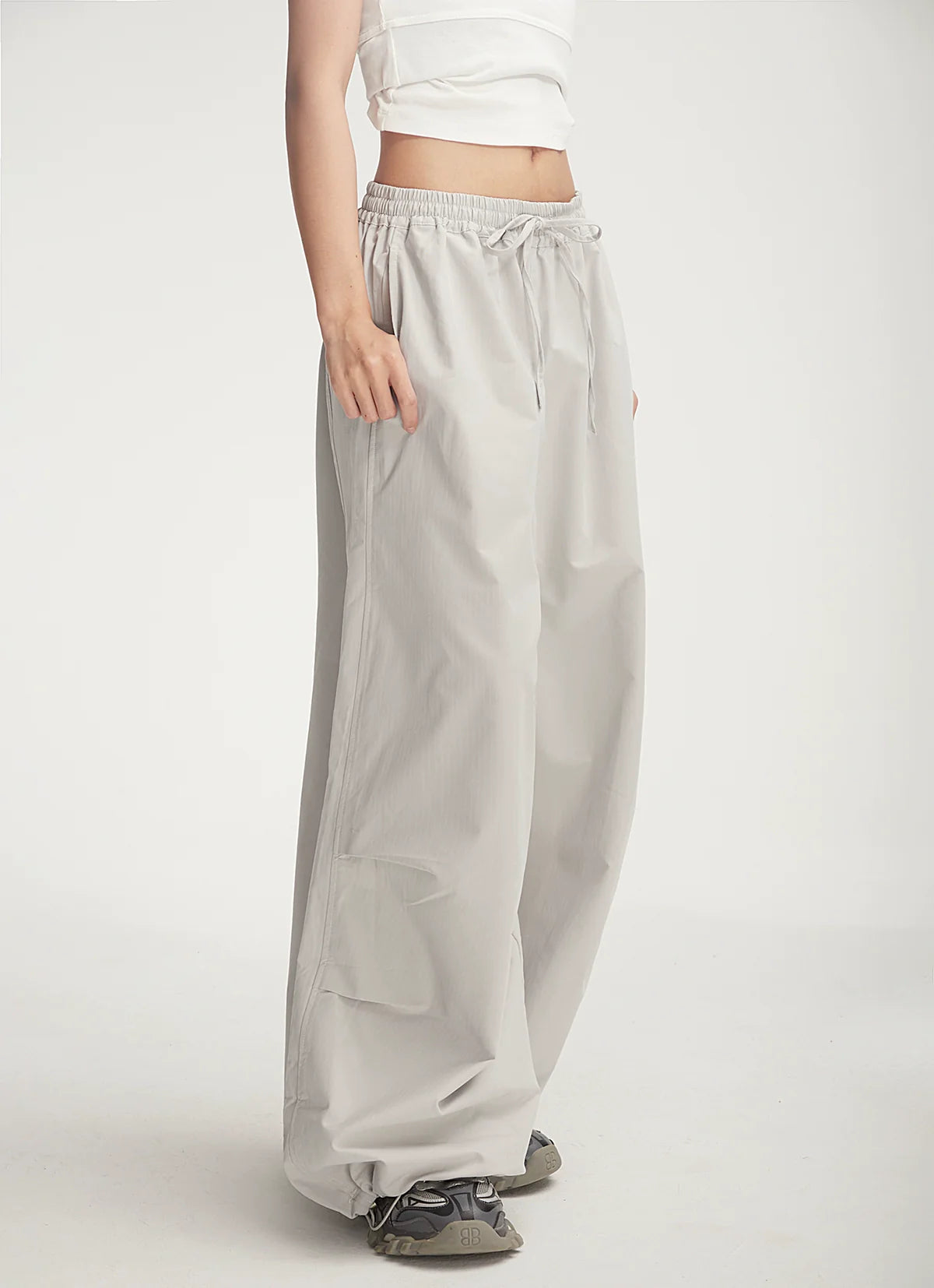 Balloon Drawstring Palazzo Pants