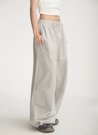 Balloon Drawstring Palazzo Pants