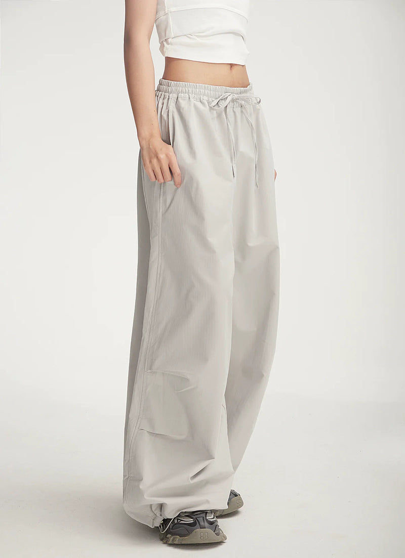 Balloon Drawstring Palazzo Pants