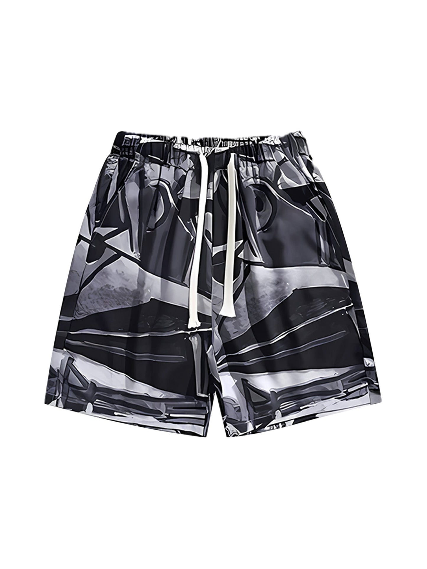 Retro Graphic Print Two-piece Set