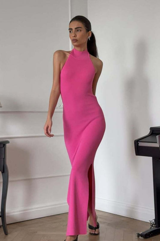 Bodycon Halter Maxi Dress