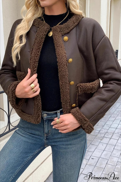 Fleece Collar Warm Coat