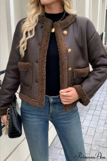 Fleece Collar Warm Coat